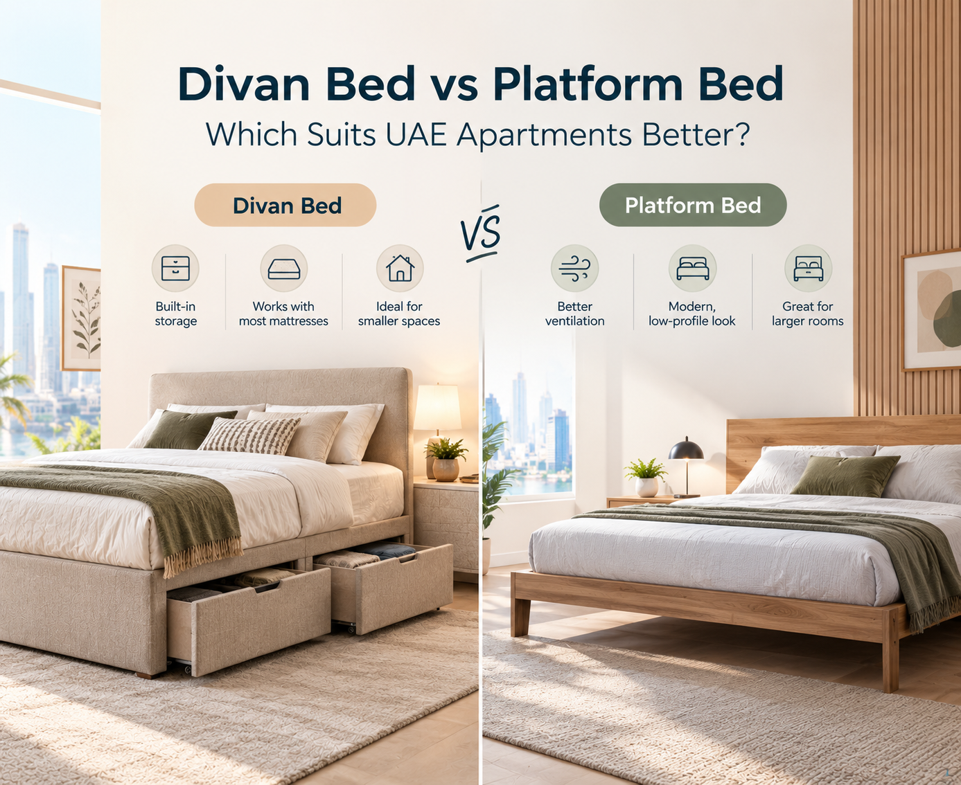 Divan Bed vs Platform Bed: Which Suits UAE Apartments Better?