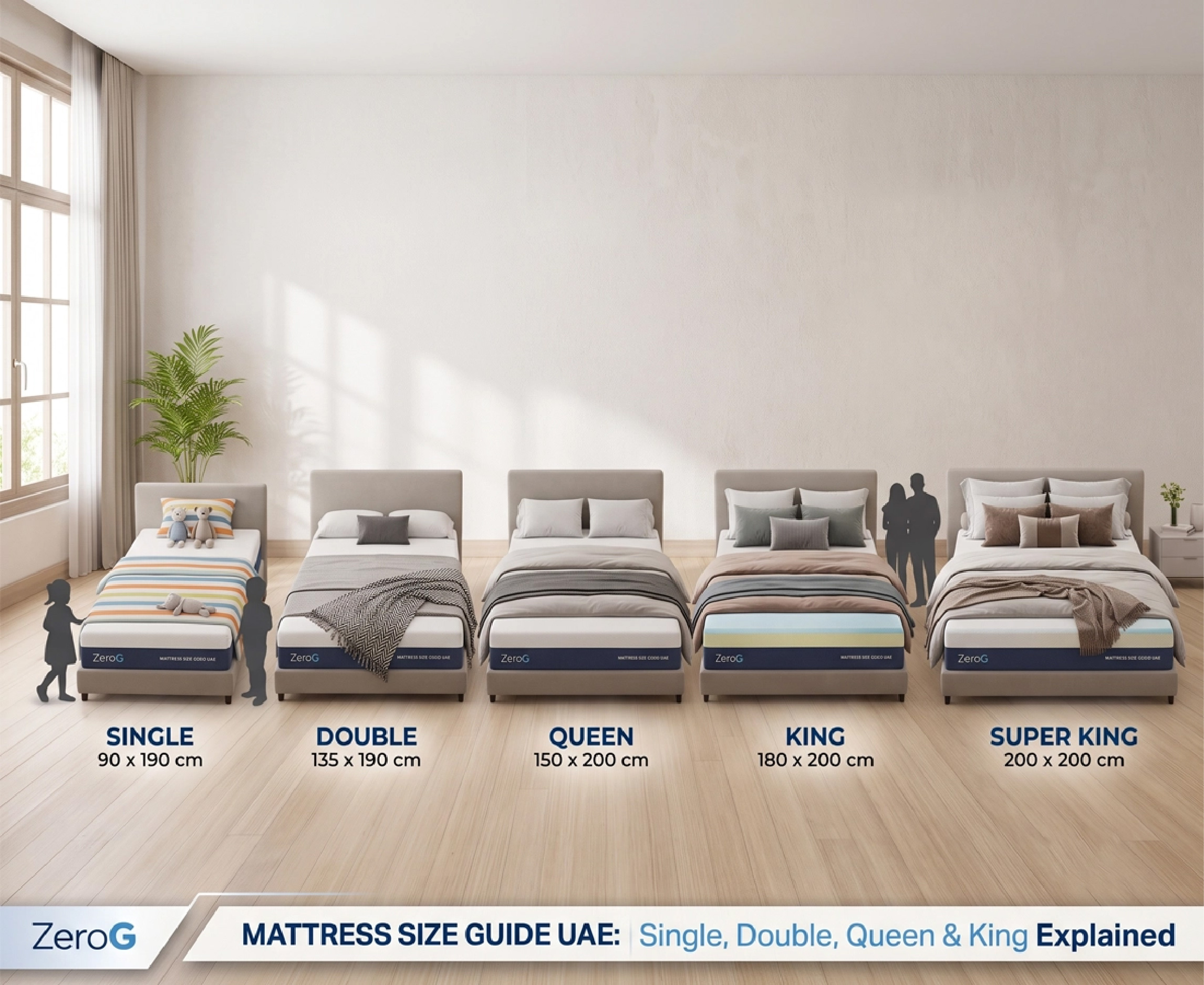 Mattress Size Guide for UAE: Single, Double, Queen & King Explained